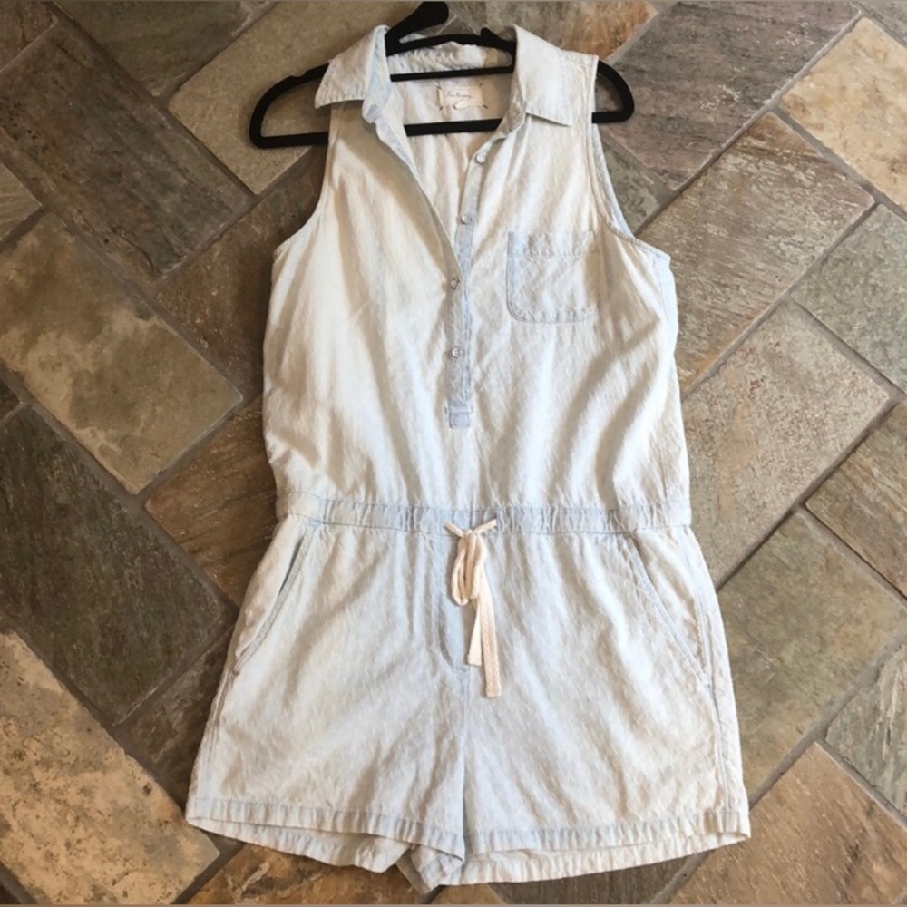 ⛱️3/$10 Summer Sale!⛱️ Lou & Grey Sleeveless Eyelet Denim Romper
